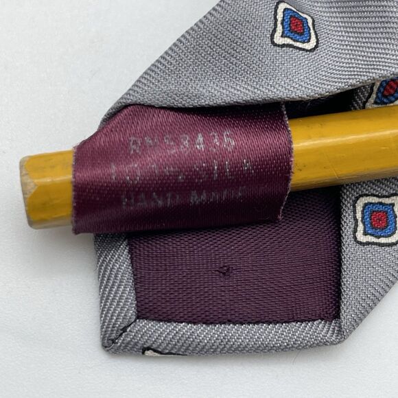 Zylos/ Lucien Piccard Silk Neckties Lot of 3 Striped Geometric Gold Grey Purple - Picture 10 of 16